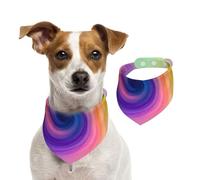 Colorful Vortex Cotton Dog Bandanas - Washable Cotton Handkerchief Scarf Triangle Bandana for Small Medium Large Dog,Cat, Black