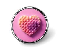 Colorful Waffles Round Lapel Pin Women's Novelty Buttons & Pins Metal Badge Cute Brooch Retro Pinback Badge Fashion Bag Pins for Hat Backpacks Tie Suit Wedding Party Accessory, Circular, Aluminum, no