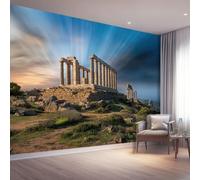 Colorful Wall Mural - Photography Sunset Architecture Columns Mural Photo Wallpaper for Living Room, Bedroom Decor, Modern Wall Art, Non-Woven Photo Wallpaper 3D Effect, 250 x 175 cm (W x H)