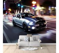 Colorful Wall Murals Art 3D Wall Mural Wall for Colleagues Adults Study Room 300 x 210 cm Non-Woven Wall Mural City Night Sports Cars Mural Wallpaper - Bedroom Living Room Background Wall Mural