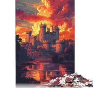 Colorful Warwick Castle 1000 Puzzles for Adults Educational Game Puzzles Games for Adults for Kids 1000pcs (75x50cm)