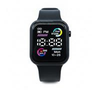 Colorful Watch On Battery Without Recharge, Unisex, Black, Simple