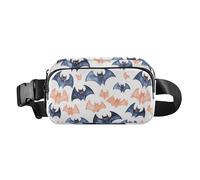 Colorful Watercolor Bat Cute Fanny Waist Pack for Women Men Multipurpose Bum Belt Bag with Adjustable Strap for Workout Running Hiking, Colorful Watercolor Bat, One Size
