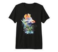 Colorful Watercolor Betta Fish Tropical Aquatic Art Premium T-Shirt