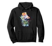 Colorful Watercolor Betta Fish Tropical Aquatic Art Pullover Hoodie