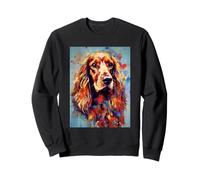 Colorful Watercolor Cocker Spaniel Dog Art Sweatshirt