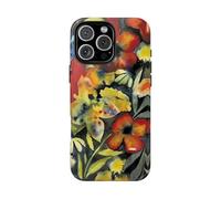 Colorful Watercolor Floral Phone Case with Adriane Lenker Garden Design - Vibrant Botanical Phone Cover Artistic Brushstroke Style, Fits 16 Pro Max Plus, 15 Pro Max Plus, 14 Pro Max Plus, 13 Pro Max M