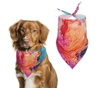 Colorful Watercolor Painting Dog Bandana for Small Medium Large Dogs Printing Pattern Adjustable Bibs Scarf Soft Washable Triangle Pet Costume Decor