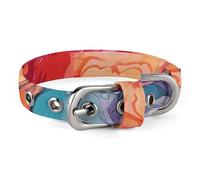 Colorful Watercolor Painting Dog Collar for Small Medium Dogs Breakaway Cute Kitten Cat Collar Soft Adjustable Dog Collars with Safety Buckle,Pet Accessories for Walking Running