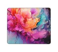 Colorful Watercolor Painting Mouse Pad with Stitched Edge, Comfortable Mouse Pads with Non-Slip Rubber Base Gaming Mouse Mat Washable Mousepads Computers Laptop Desk Accessories for Office 7 x 8.6 in