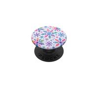 Colorful Watercolor Snowflakes Winter Christmas Pattern PopSockets Adhesive PopGrip