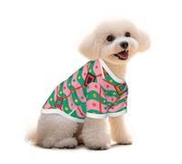 Colorful Wave & Diamond Pattern Print Pet Clothes - Cotton T-Shirts Soft Breathable Pet Apparel for Small,Medium and Large Dogs and Cats