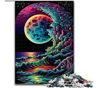 Colorful Waves Adult Jigsaws 1000 Piece, Challenging Game And Family Play with Matching Poster And Trivia Sheet (50x75cm)