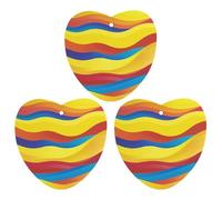 Colorful Waves Car Air Freshener, 3 Pcs Love form Hanging Air Freshener Cards, Long Lasting Fragrance Scented Cards for Car, Home, Office White-style