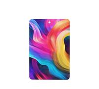 Colorful waves Car Air Fresheners Cards 4 Pcs Long Lasting Car Fresheners Gifts for Men Women Auto Aromatherapy Tablets Hanging Scented Card Rearview Mirror Pendant - Lavender Scent