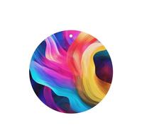 Colorful waves Car Air Fresheners Cards 4 Pcs Long Lasting Car Fresheners Gifts for Men Women Auto Aromatherapy Tablets Hanging Scented Card Rearview Mirror Pendant - Lavender Scent