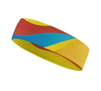 Colorful Waves Headbands for Women & Men Sports Headband, Fits All Head Sizes, Ultra Absorbent & Non-Slip Sweatband for Running, Yoga, Gym