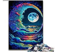 Colorful Waves Jigsaws 1000 Pieces for Teenagers, Suitable for Ages 14 And Up Toy Wall Decor Birthday And Unique Gifts (26x38cm)