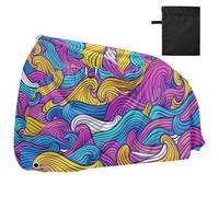 Colorful Waves Lines Hand Drawn Doodle Style Waterproof Cover for Bike with Lock Holes Uv Resistant Indoor Outdoor Storage Rain Cover Fits for Most funda para bicicleta impermeable