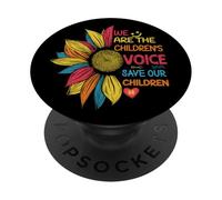 Colorful We Are The Children's Voice Save Our Children PopSockets Adhesive PopGrip