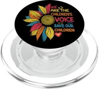 Colorful We Are The Children's Voice Save Our Children PopSockets PopGrip for MagSafe