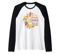 Colorful We Are The Children's Voice Save Our Children Raglan Baseball Tee