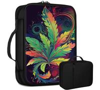 Colorful Weed Bible Bag Large Bible Case Cover for Women Men, Multi-Functional Church Bag Bible Protector with Handle Zippered Pocket Christian Gift Bible Study Supplies