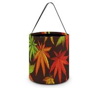 Colorful Weeds Cute Halloween Tricking Or Treating Bag Candy Bucket Tote Gift Storage Bags