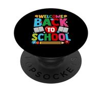 Colorful Welcome Back to School Design PopSockets Adhesive PopGrip