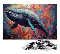 Colorful Whale JigsawPuzzle 1000 Pieces for Adults Challenging Puzzles Brain Teaser, Adult Game, Family Interactive Activity 50x75CM/19.68x29.52inch