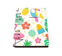 Colorful Whimsical A5 Notebook, Pu Leather Notebooks, Lined Paper Binder Notebook 180Pages/90Sheets, Journal for Journaling Writing, Note Book A5 for Study, Journaling Supplies Women Man