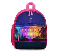 Colorful White House Washington Funny Laptop Backpack Cute Rucksack Casual Travel Daypack Lightweight Bookbag Gift for Men Women