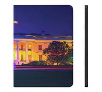 Colorful White House Washington Printed Tablet Cases Compatible with iPad Series Pencil Holder Slim Trifold Stand Protective Cover