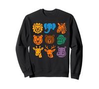 Colorful Wild Animals - Cute Zoo Animal Lover Sweatshirt