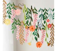 Colorful Wild Flower Garland Floral Banner Garden Party Decorations,Double-sided Leaf Floral Garland Hanging Flowers for Decoration,Wildflower Party Decorations for Birthday Wedding Baby Shower