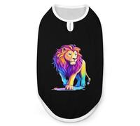 Colorful Wild Lion Dog Shirts Patterned Pet Clothes Tank Top Sleeveless T-Shirt for Cats Puppy XL