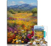 Colorful Wildflower Oil Painting Jigsaw Puzzles for Teenagers 1000 Piece,Educational Games Wall Decoration Unique Birthday And Xmas Gifts 50x75cm