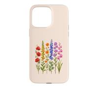 Colorful Wildflowers Botanica Floral Garden Art Design Case for iPhone 15 Pro Max