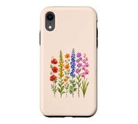 Colorful Wildflowers Botanica Floral Garden Art Design Case for iPhone XR