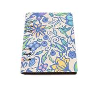 Colorful Wildflowers Notebook, Pu Leather A5 Notebooks, Lined Paper Notebook A5 Lined 180Pages/90Sheets, Exercise Books for Study, Homework Book for Work, Student Essentials University Journal Diary