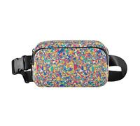 Colorful Wildflowers Pattern Multipurpose Fanny Pack Waist Bag with Adjustable Strap for Travel Gym Work, Color Mosaic, One Size