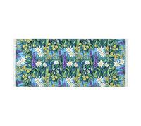 Colorful Wildflowers Watercolors lace edge washer dryer cover with side bag Dust Proof Washer and Dryer Covers for the Top Fits Most Washers or Dryers Fall Decor Halloween Decor 51.2x22in