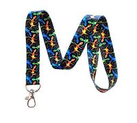 Colorful Wildlife Lanyard Key Chain Id Holder (Lizard)