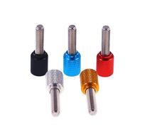 Colorful wing shaped screw M3 aluminum alloy+stainless steel rolling handle knob | flat head stair step machine bolt | tool free installation | 1 piece(Golden,M3x45mm)