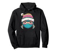 Colorful Winter Masked Beanie Art Pullover Hoodie