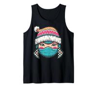 Colorful Winter Masked Beanie Art Tank Top