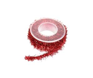 Colorful Wire Garlands Tinsel Ribbon, 2.8 meters red