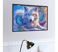 Colorful Wolf 500 Piece Jigsaw Puzzle for All Ages Wildlife Jigsaw Evening Wind Down Activity Challenging Fun Home Decor Stress Relief 500 PCS