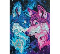 Colorful Wolf Jigsaw Puzzle 4000 Piece, Puzzles for Adults 4000, The Impossible Challenge, Jigsaw Puzzle Games Classic Educational, Wooden Puzzles, for Home Wall Decoration Gift FNKL1-118