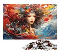 Colorful Woman Adult Jigsaw Puzzles 1000 Pieces Challenging Puzzles Family Fun Activity, Brain Challenge, for Teenager 50x75CM/19.68x29.52inch